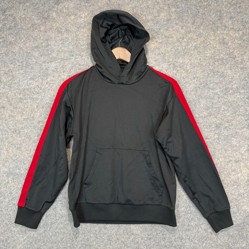 TNA Hoodie Sweatshirt Womens Small Black Red Striped Pullover Aritzia